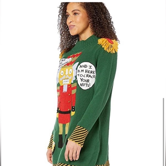 21. Dubgee Whoopi Goldberg Nutcracker Holiday Christmas Sweater NWT - Picture 8 of 16